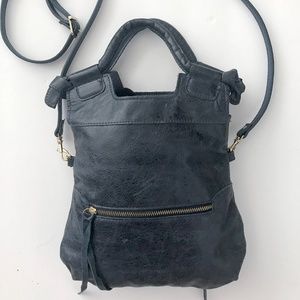 Foley + Corinna Mini City Convertible Navy Leather